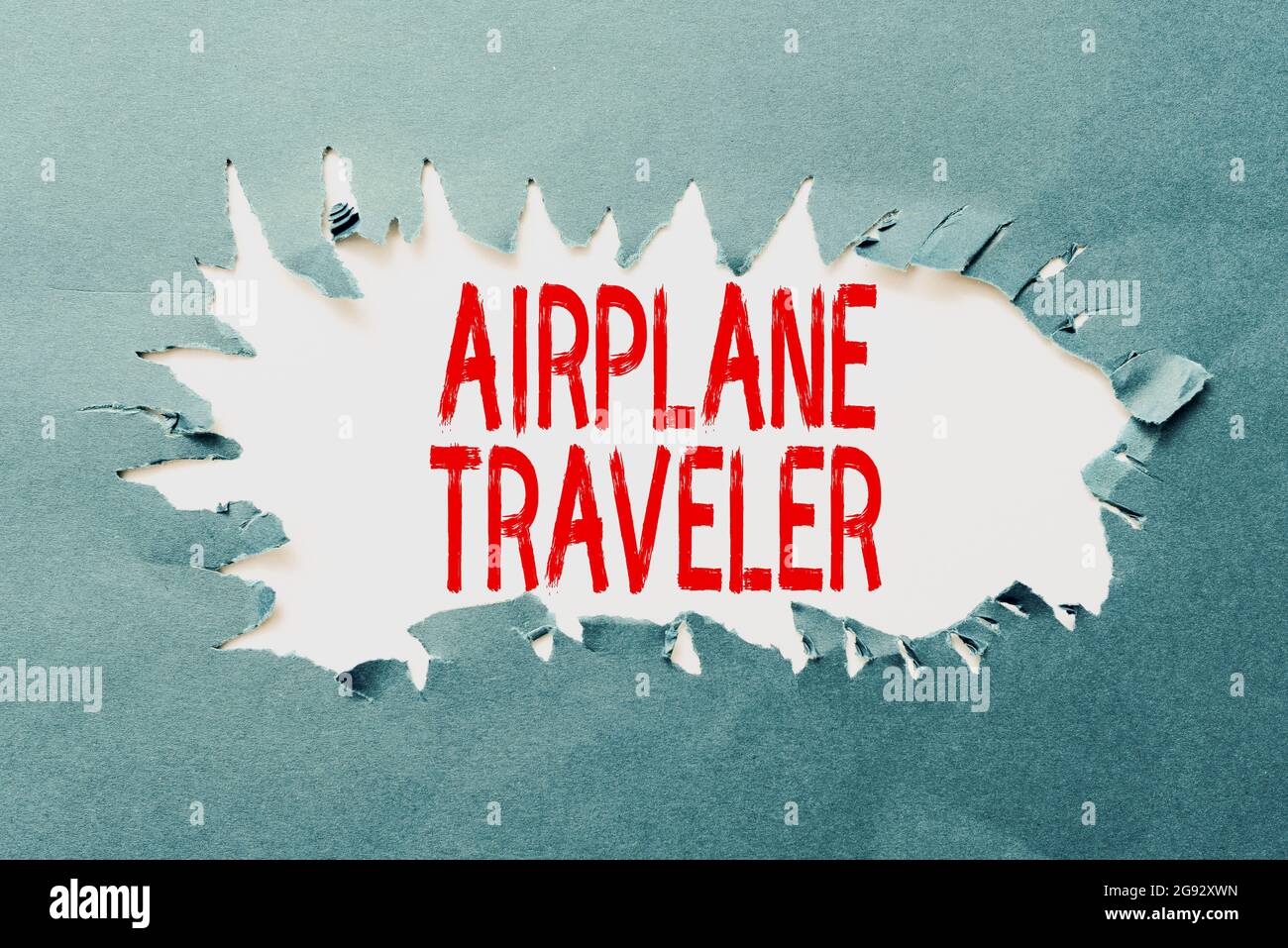 Plane Writing Message Hand writing sign Airplane Traveler. Business approach the action or ...