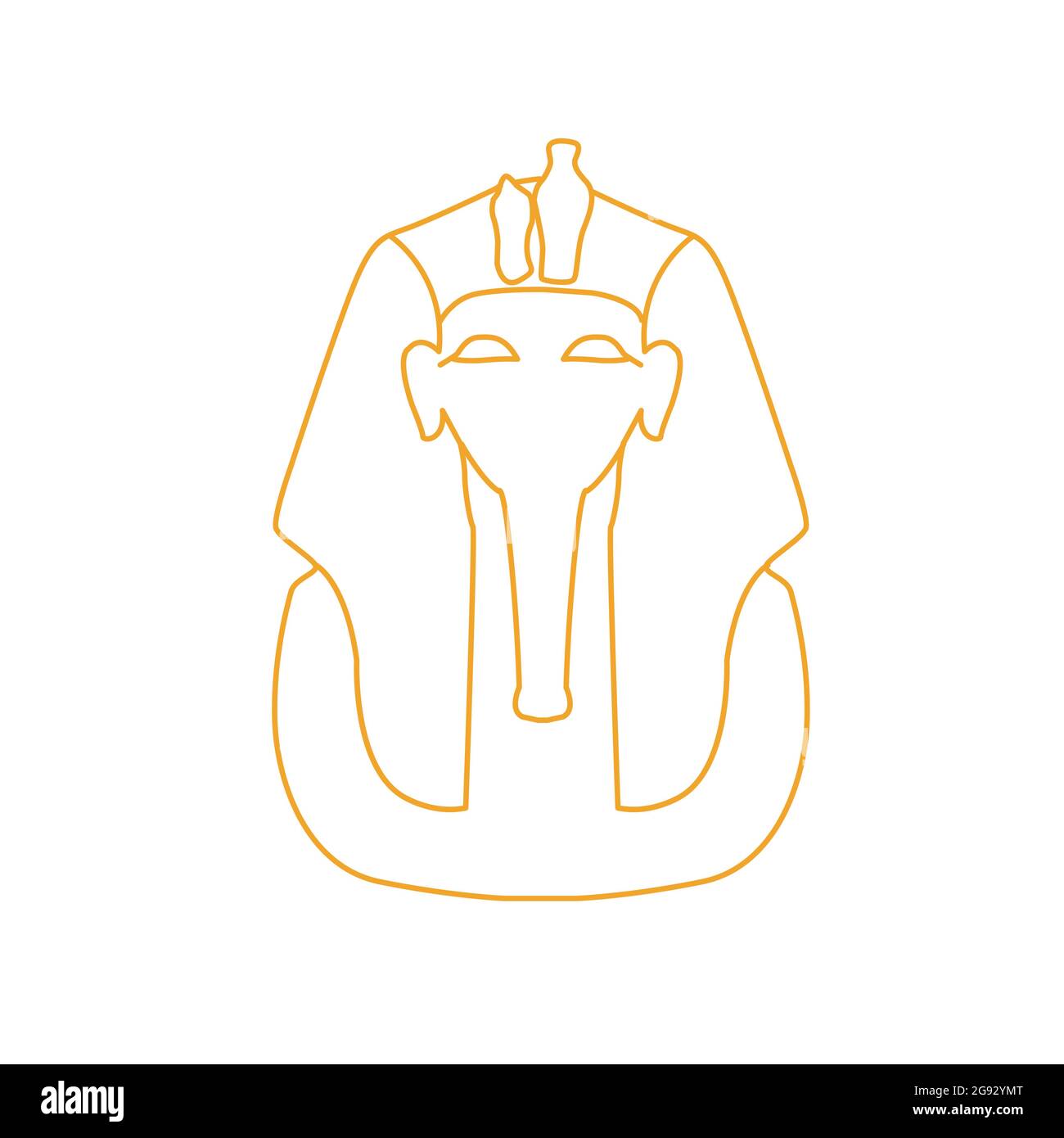 Mask of King Tutankhamun Egypt sculpture Egyptian culture Stock Vector