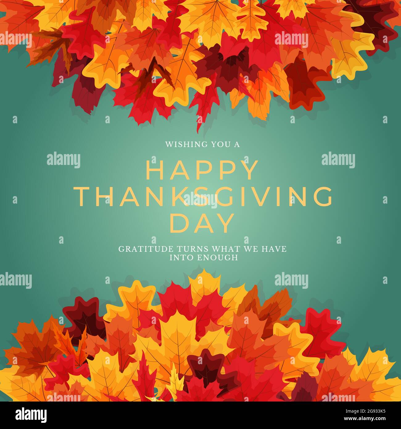 Happy Thanksgiving Holiday Background with Falling Leaves. Vector ...