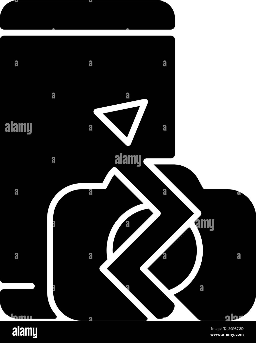 Camera not working black glyph icon Stock Vector Image & Art Alamy