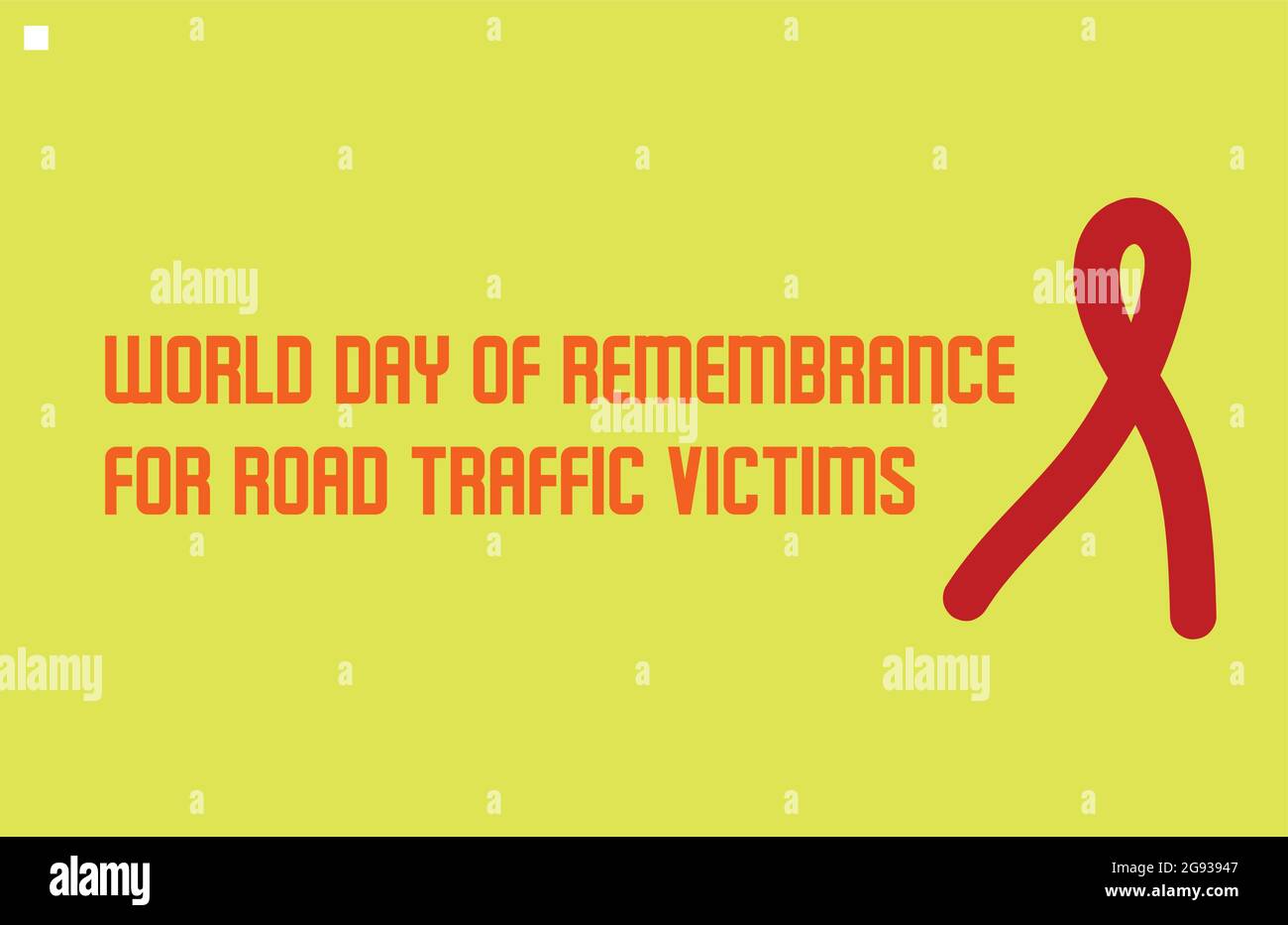 World Day of Remembrance for Road Traffic Victims vector template Stock Vector