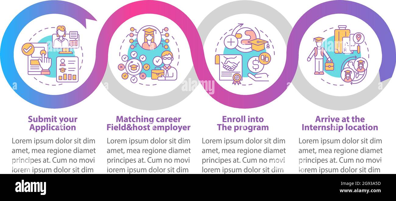 Internship abroad vector infographic template Stock Vector Image & Art ...
