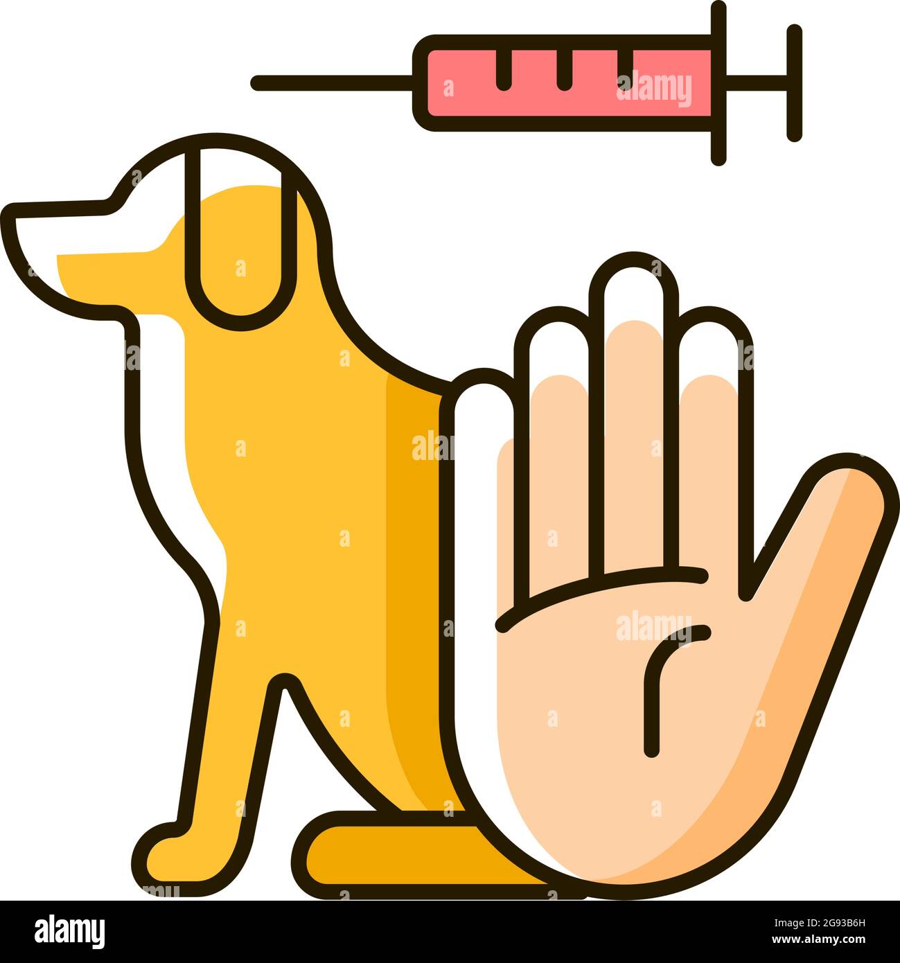 No dog testing RGB color icon Stock Vector Image & Art Alamy
