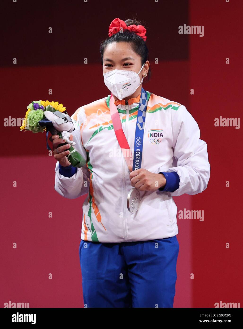 Tokyo, Japan. 24th July, 2021. Silver medalist Chanu Saikhom Mirabai of