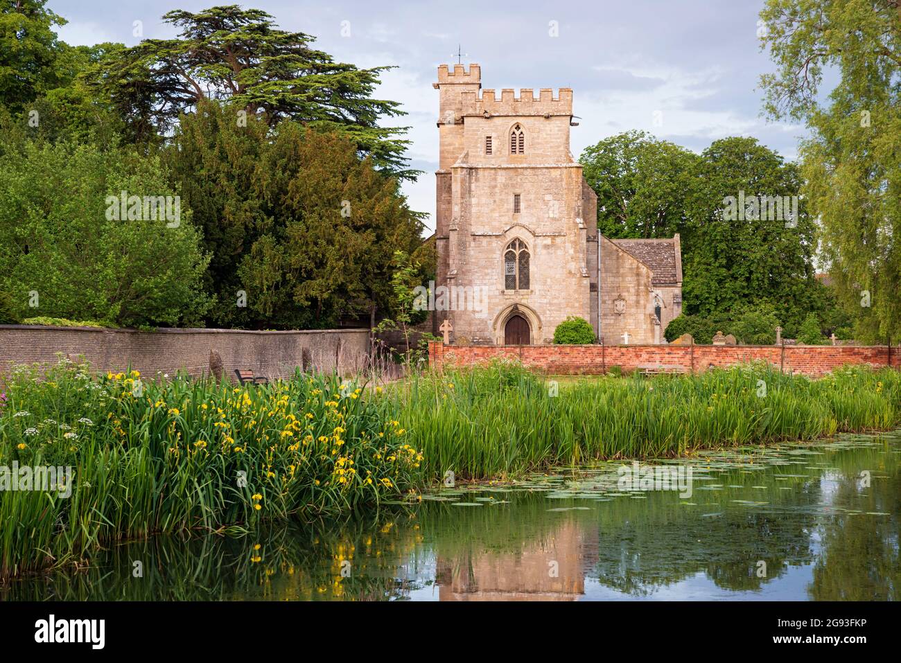 St Cyr's Church, Stonehouse, Gloucestershire and Stroudwater Navigation canal Stock Photo