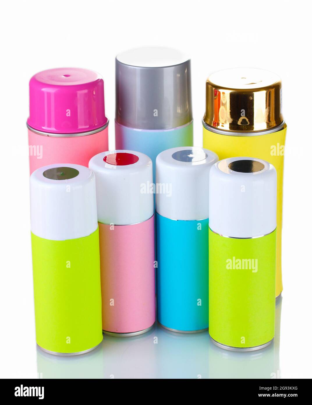 aerosol cans isolated on white Stock Photo Alamy