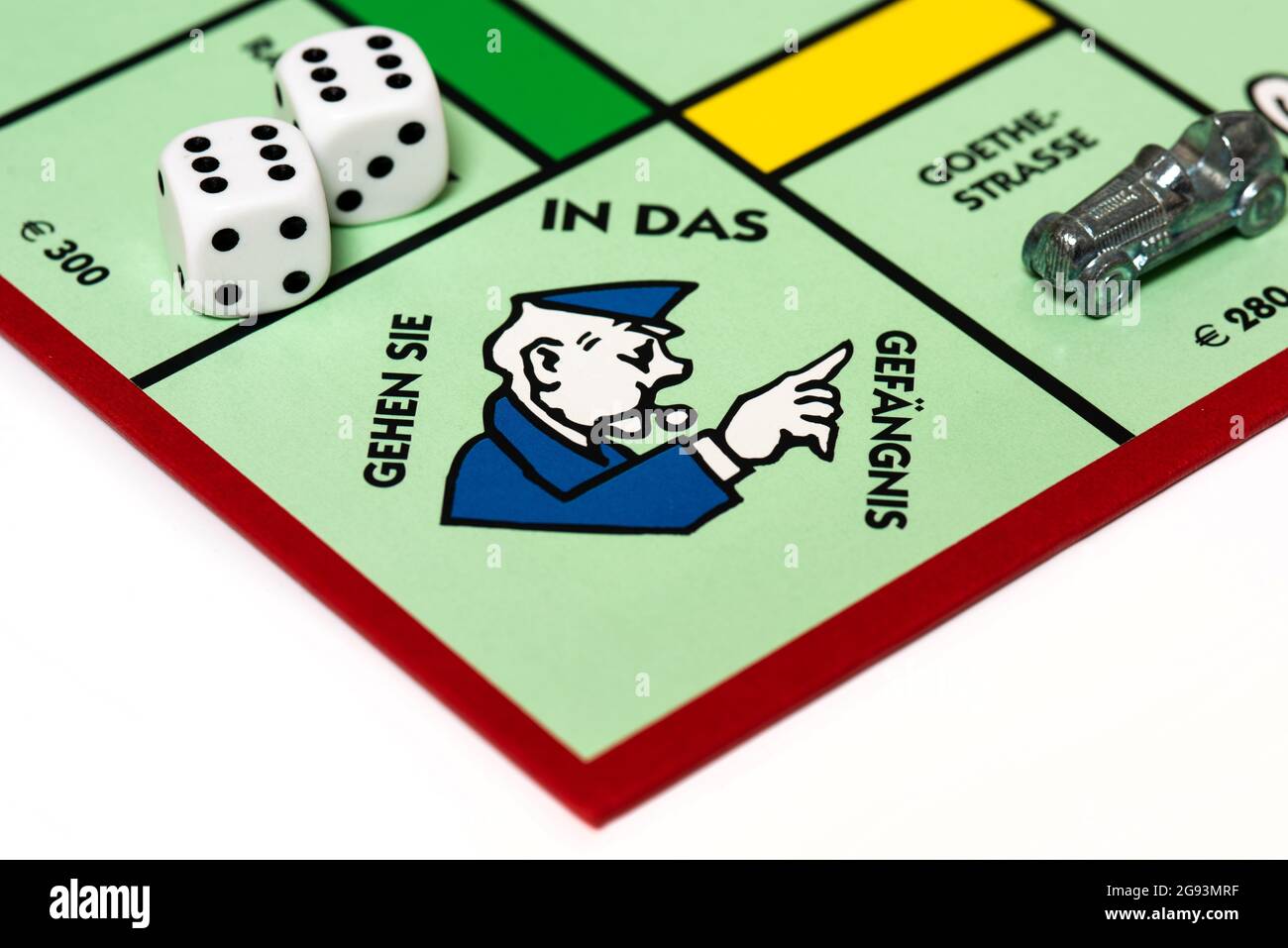 Close up of a German monopoly board game. Stock Photo
