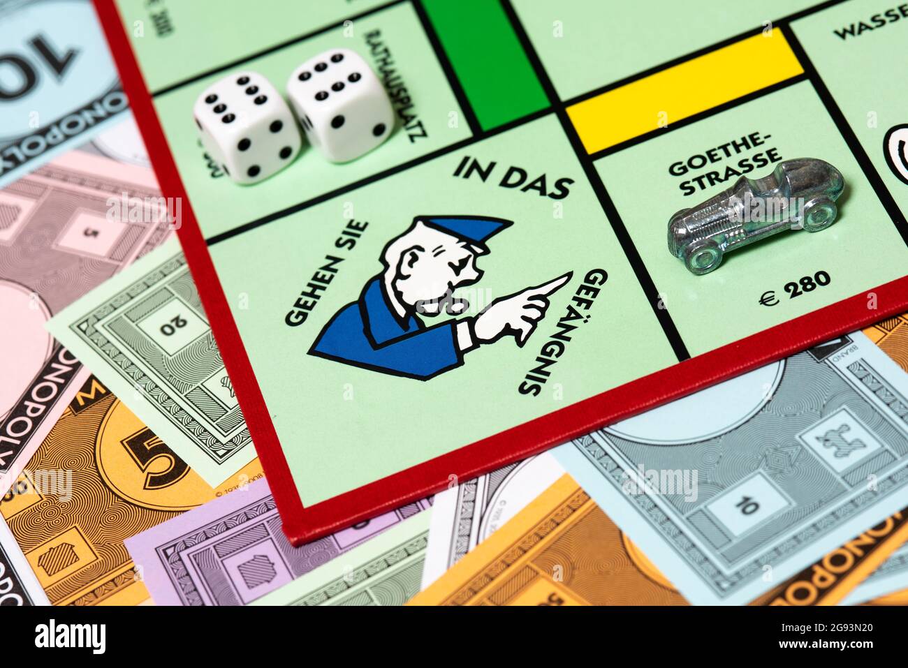 Close up of a German monopoly board game Stock Photo Alamy