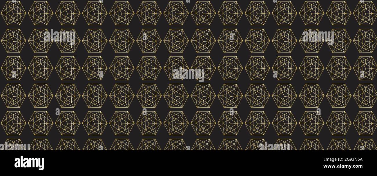 gold hexagon background Stock Vector
