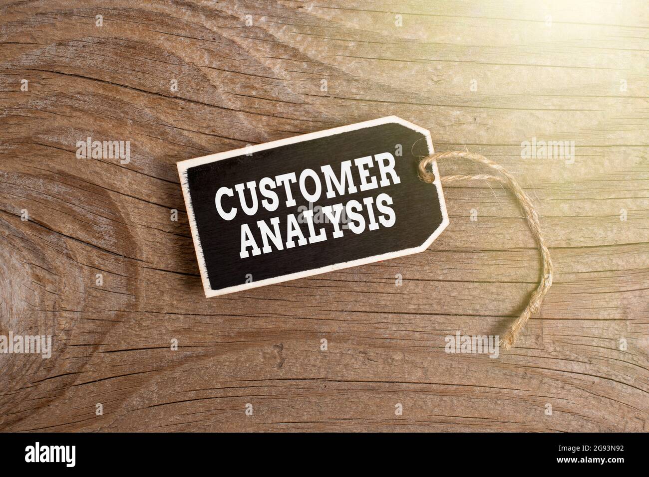 Customer Analysis Lettering Text sign showing Customer Analysis. Business concept systematic ...