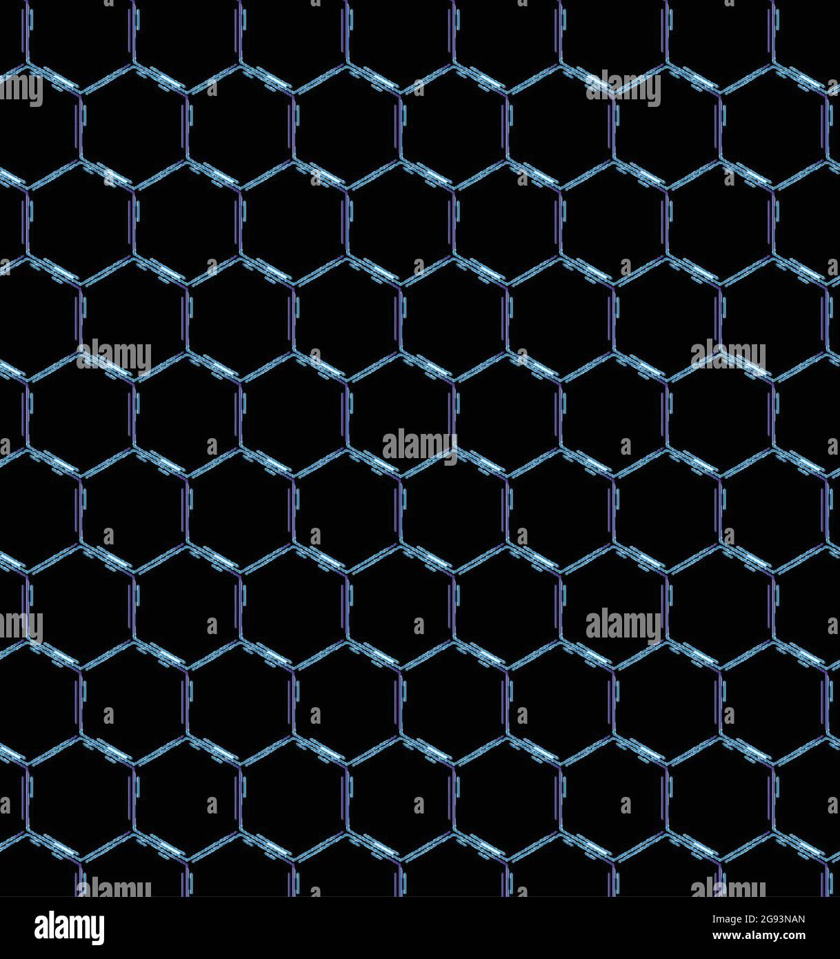 Black background and blue hexagon vector design background Stock Vector