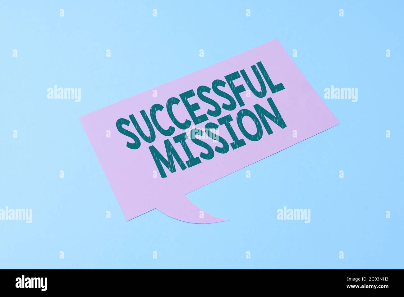 Text sign showing Successful Mission. Business approach complete fulfilment  of all objectives of a space mission Colorful Office Supplies Bright Stock  Photo - Alamy