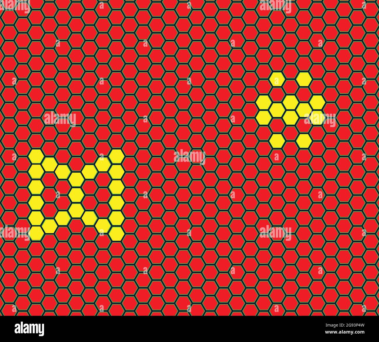 Abstract background of red hexagons Stock Vector Image & Art - Alamy