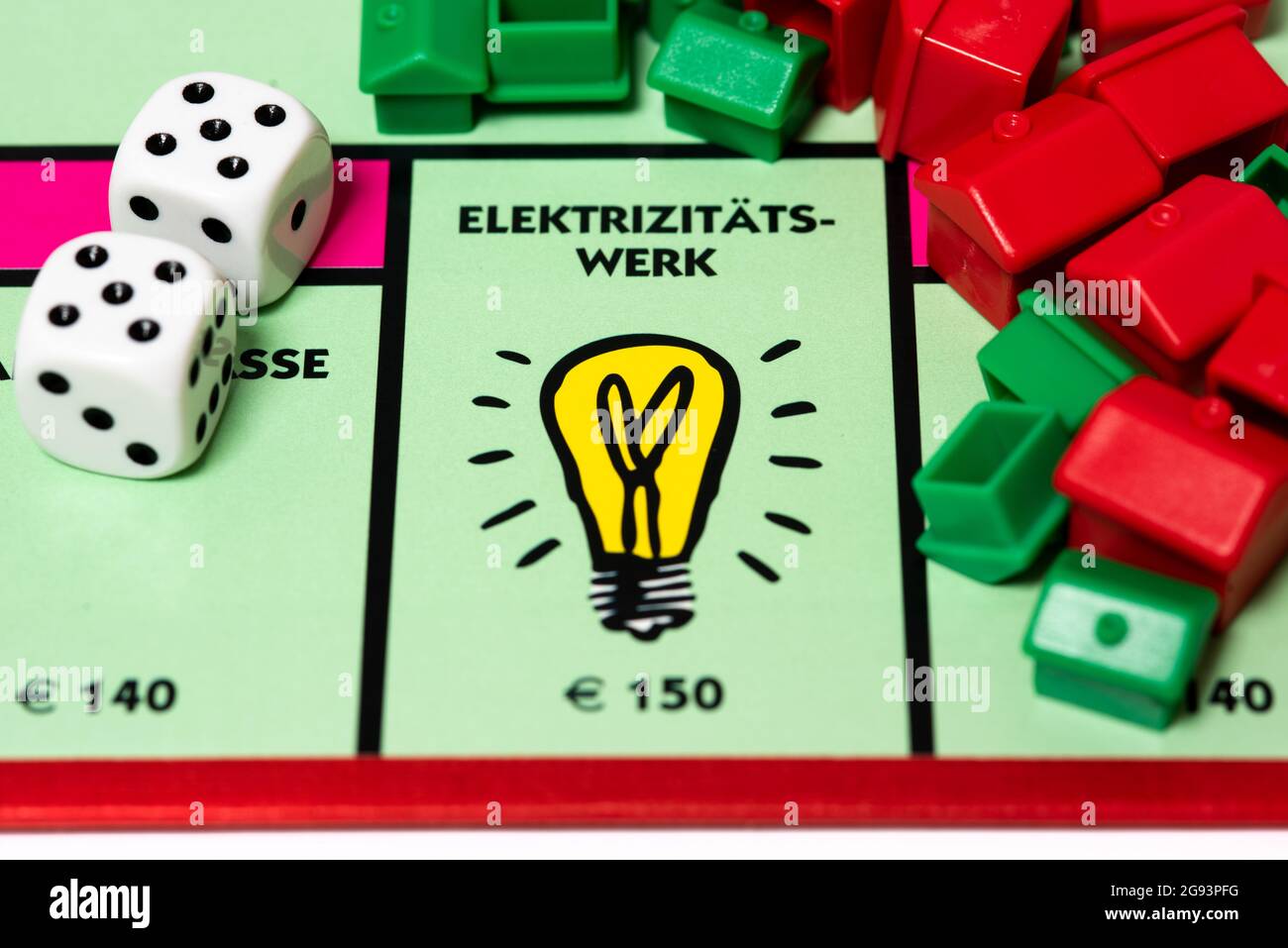 Electric company on monopoly board hires stock photography and images
