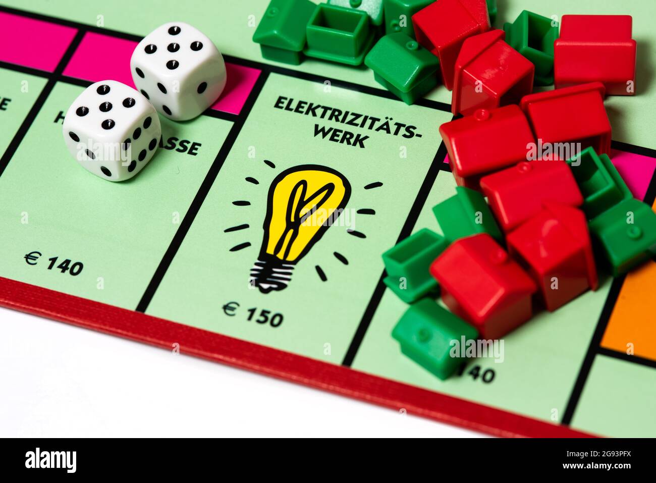 Electric company on monopoly board hires stock photography and images