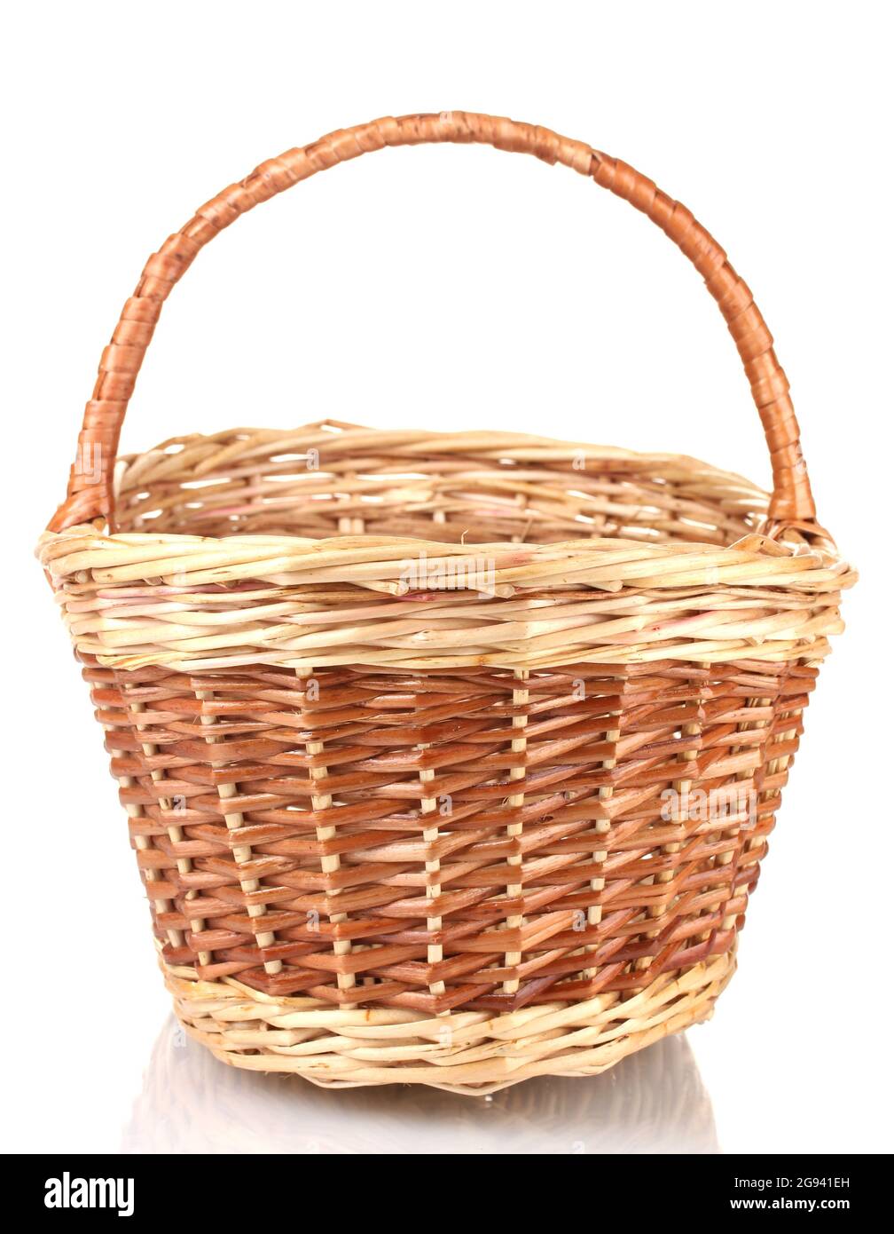 empty basket isolated on white Stock Photo Alamy