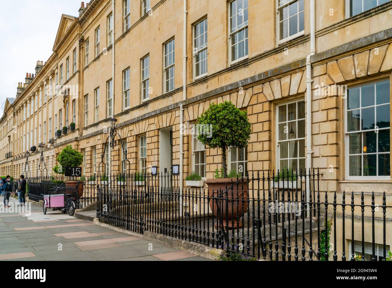 BATH, UK - JUNE, 27 2021: Traditional Bath houses. Bath is located in ...