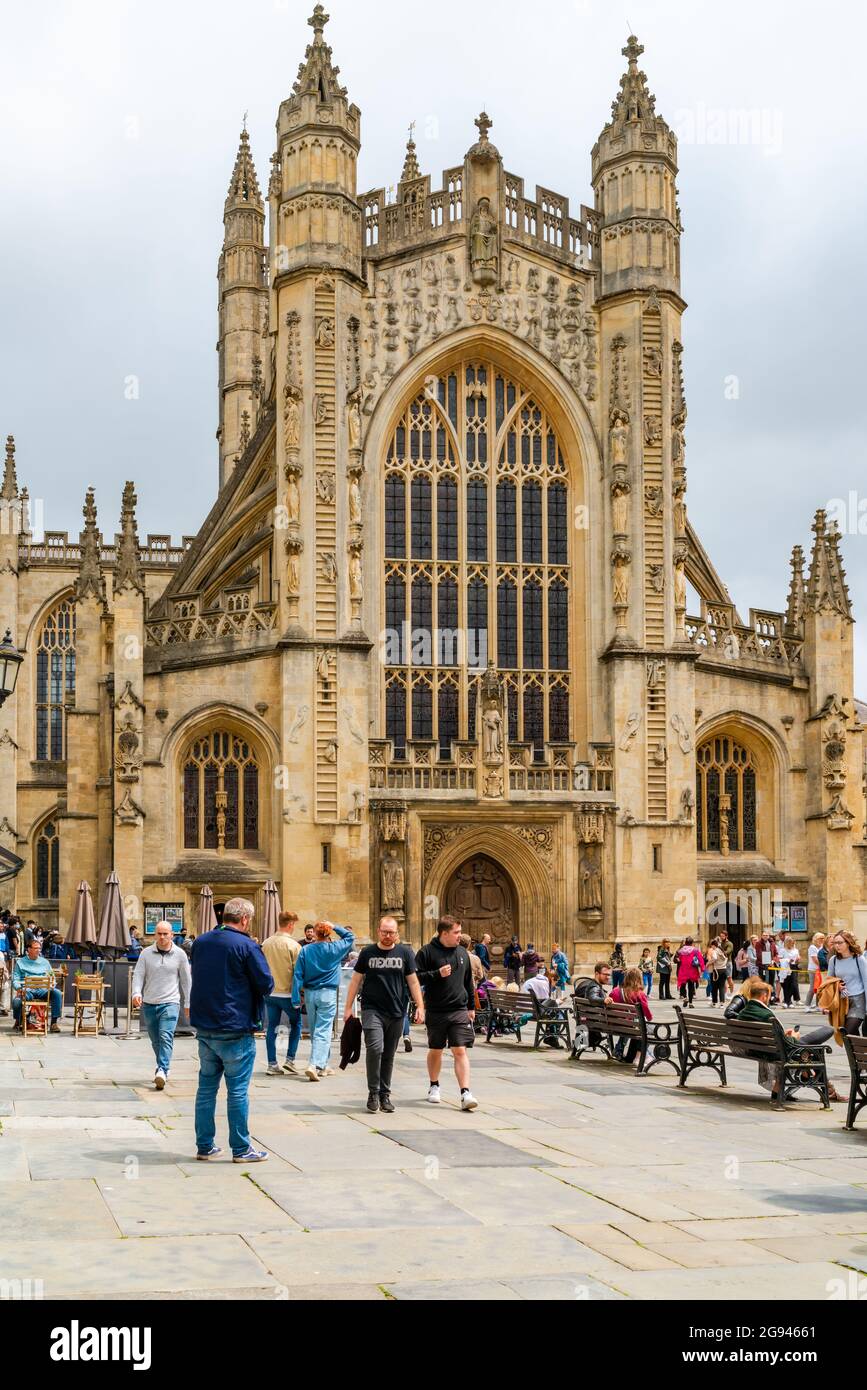 BATH, UK - JUNE 27, 2021: View of Bath Abbey. Founded in the 7th ...