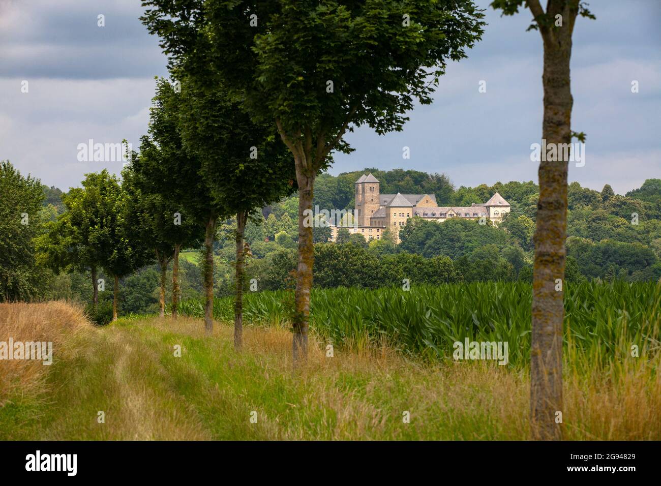 the Benedictine Abbey Gerleve in Billerbeck, Muensterland region, North Rhine-Westphalia, Germany.  die Benediktinerabtei Gerleve in Billerbeck, Muens Stock Photo