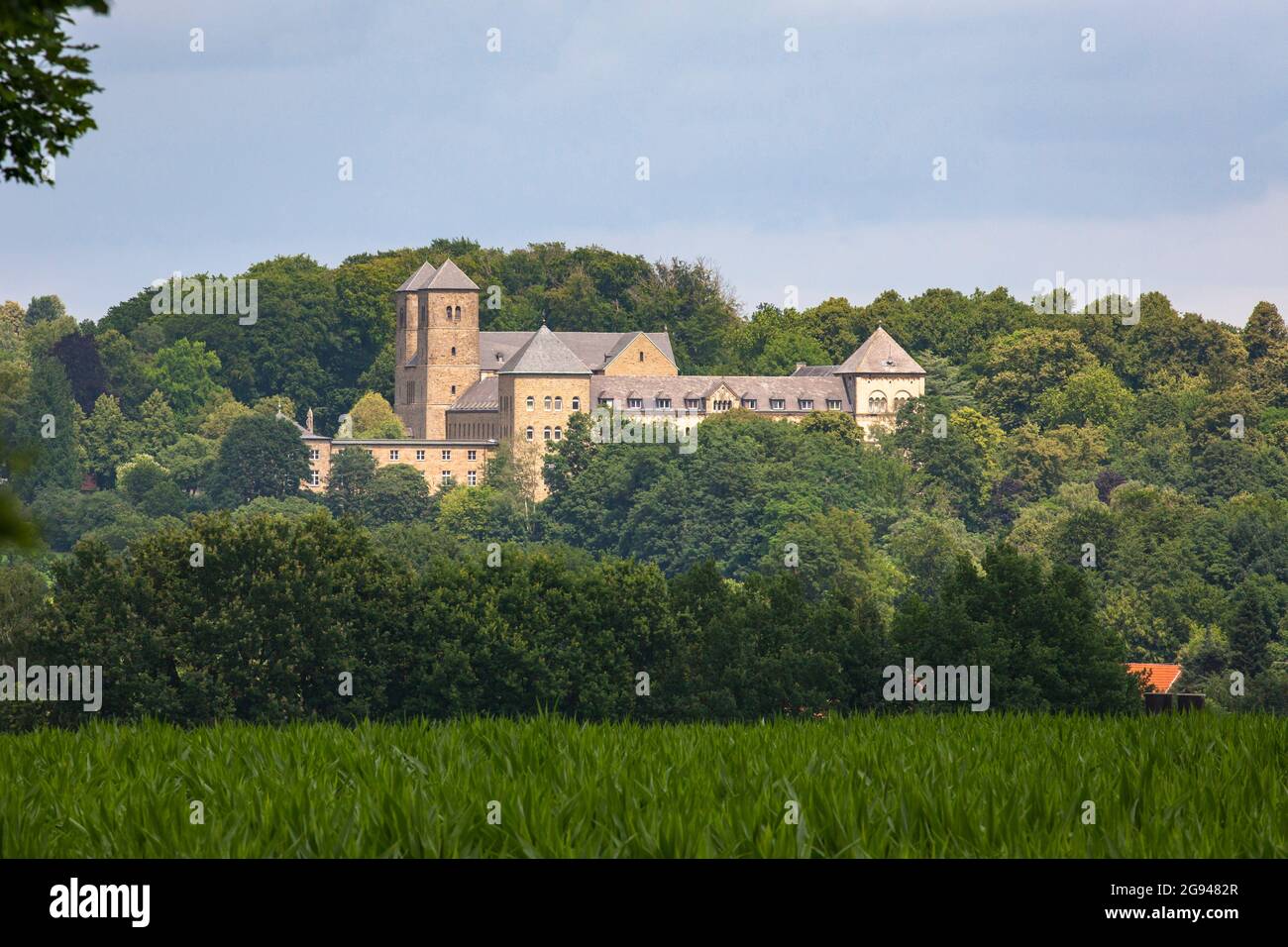 the Benedictine Abbey Gerleve in Billerbeck, Muensterland region, North Rhine-Westphalia, Germany.  die Benediktinerabtei Gerleve in Billerbeck, Muens Stock Photo