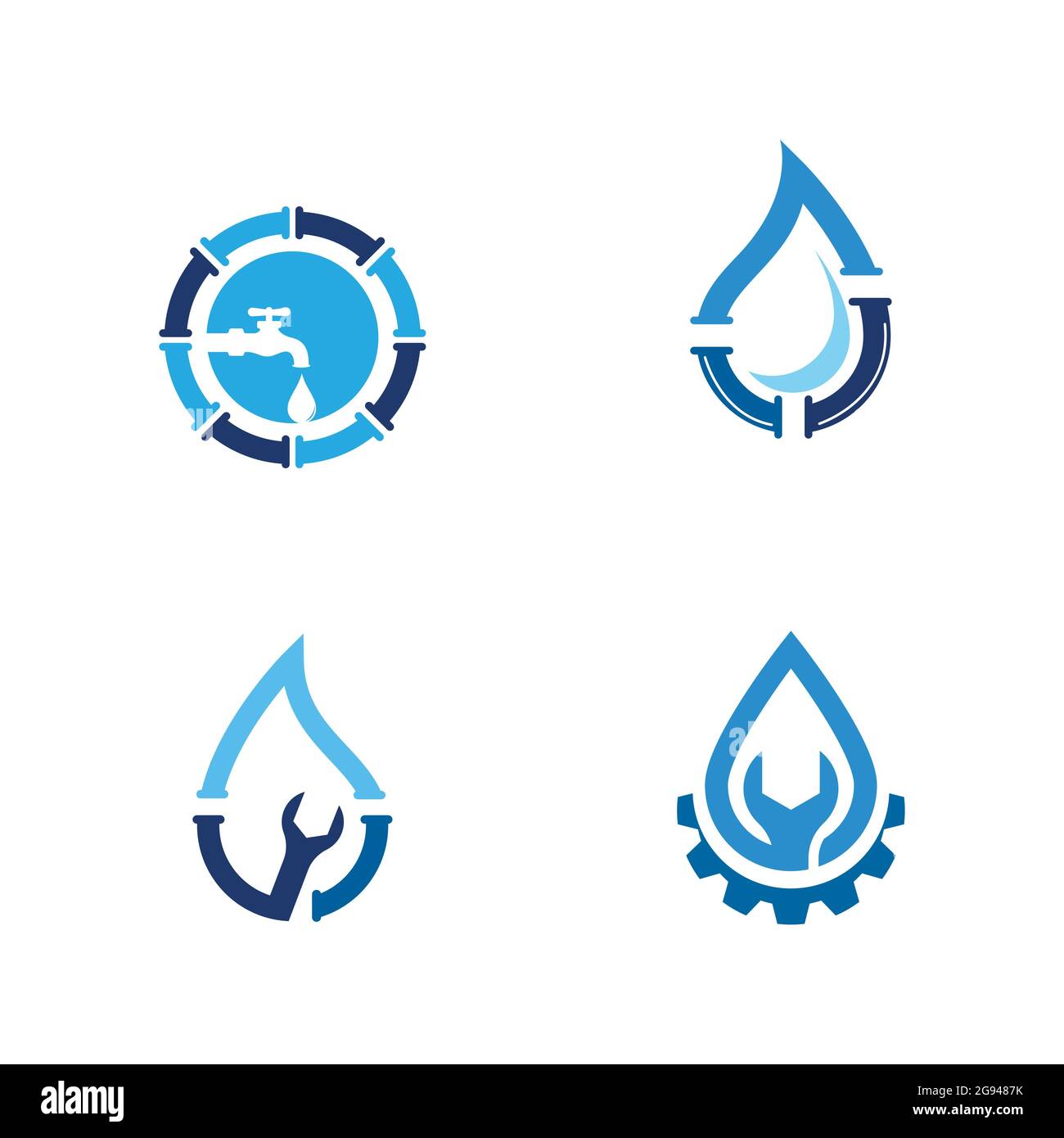 plumbing logo Vector icon design illustration Template Stock Vector