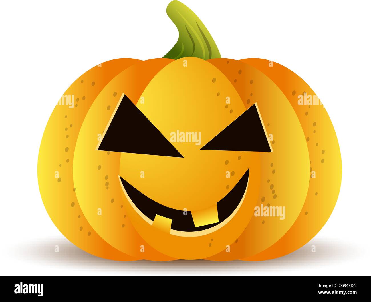 halloween pumpkins, funny faces on white background. vector illustration Stock Vector