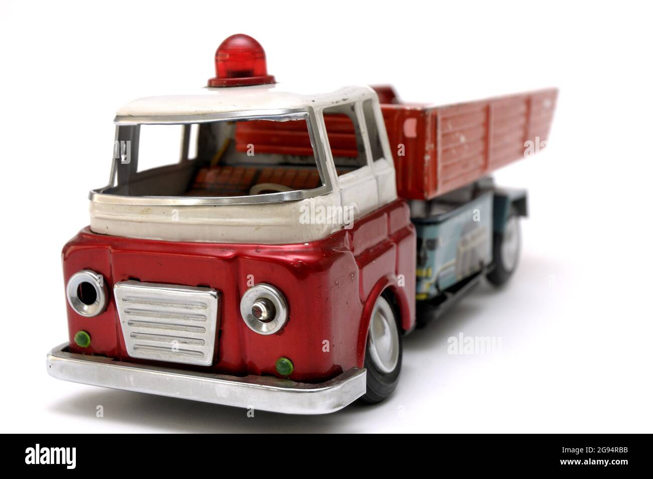 old tin truck toy lithographed, made in China Stock Photo