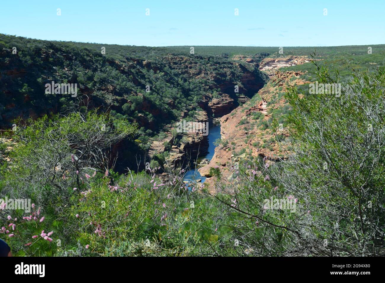 landscape view at z bend lookout in kalbarri national park Stock Photo