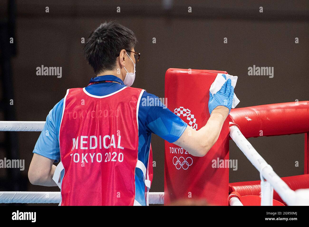 After each fight, the ring is thoroughly cleaned and disinfected by ...