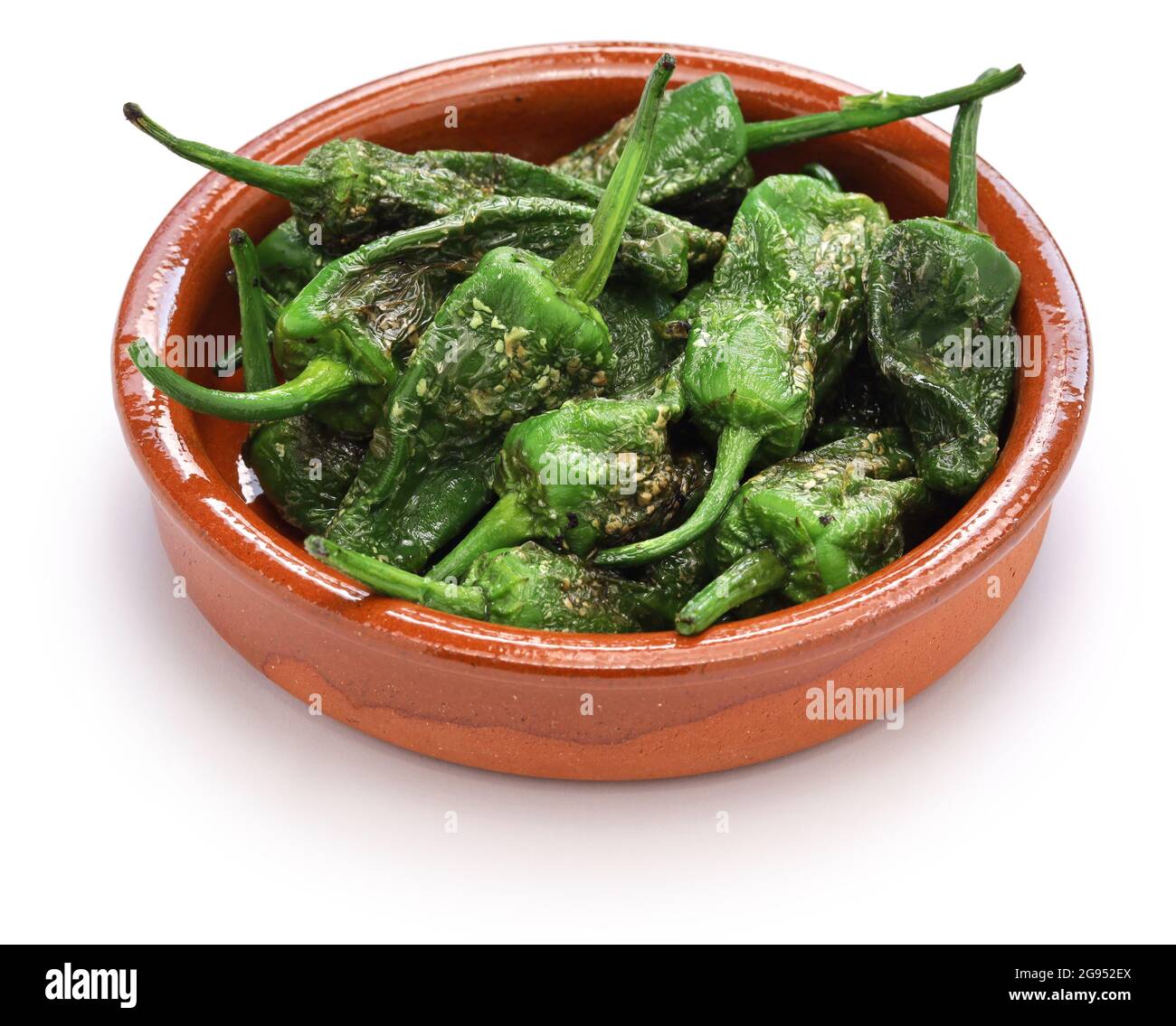 fried padron peppers, spanish food Stock Photo