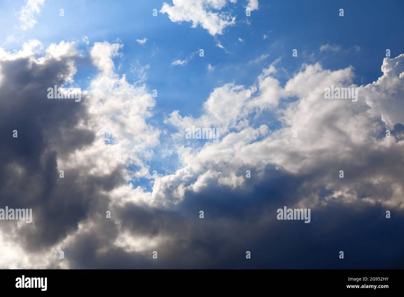 Black and white clouds with blue sky Stock Photo - Alamy