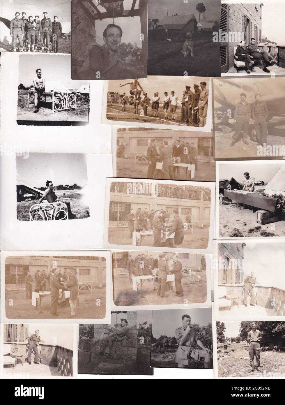 Vintage black and white military photos Stock Photo - Alamy