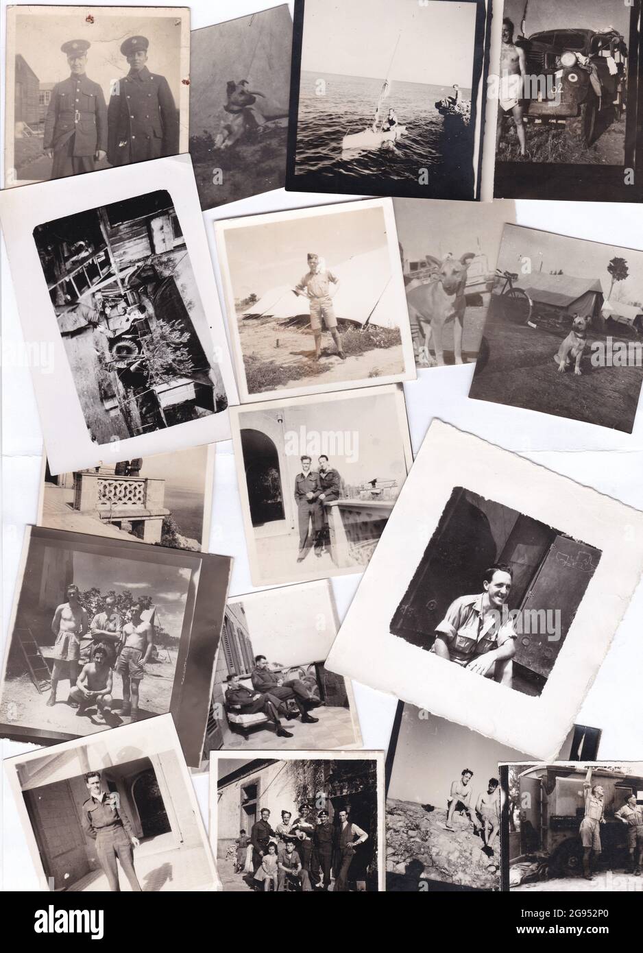 Vintage black and white military photos Stock Photo - Alamy