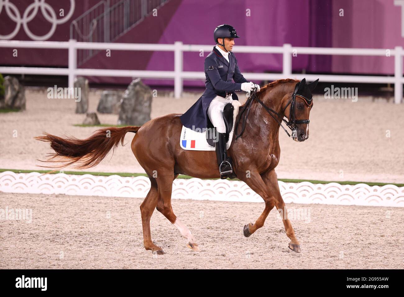 Tokyo, Japan. 24th July, 2021. Alexandre Ayache (FRA) Equestrian : Dressage Team Qualification during the Tokyo 2020 Olympic Games at the Equestrian Park (Baji Koen) in Tokyo, Japan . Credit: Yohei Osada/AFLO SPORT/Alamy Live News Stock Photo