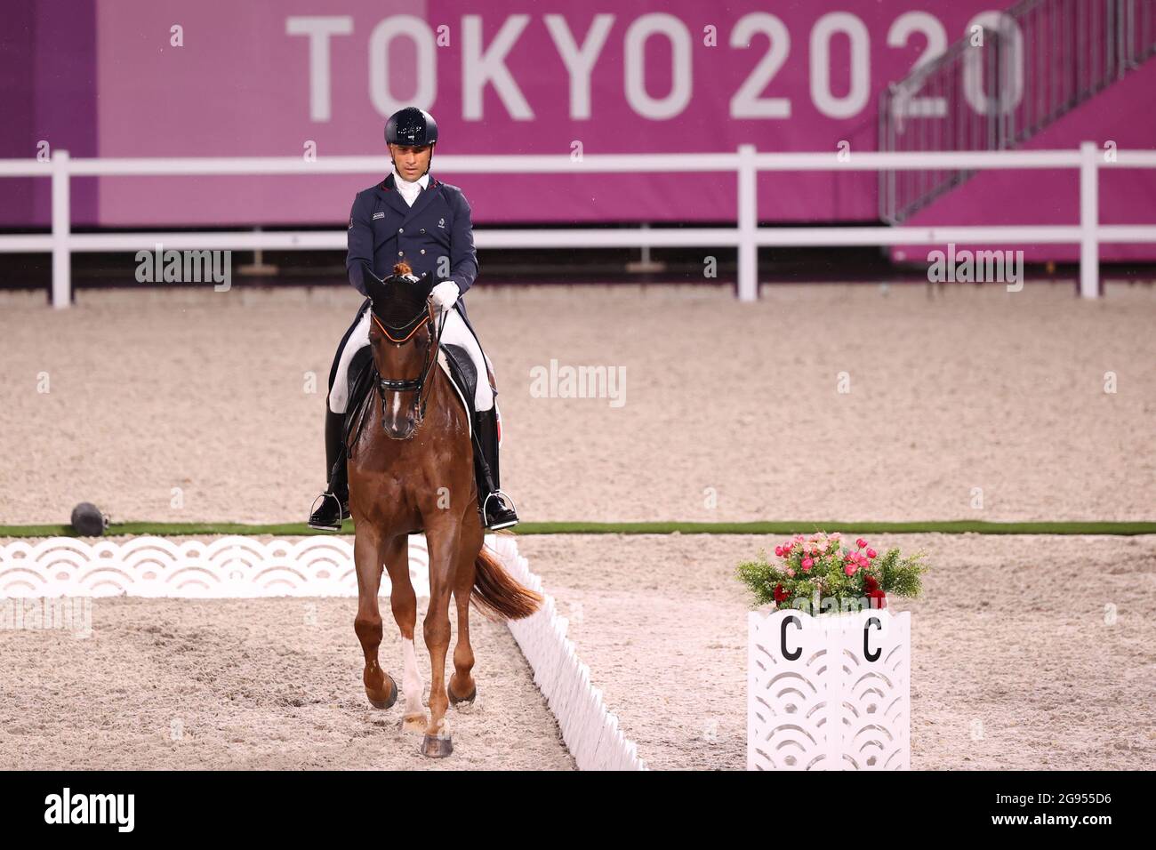 Tokyo, Japan. 24th July, 2021. Alexandre Ayache (FRA) Equestrian : Dressage Team Qualification during the Tokyo 2020 Olympic Games at the Equestrian Park (Baji Koen) in Tokyo, Japan . Credit: Yohei Osada/AFLO SPORT/Alamy Live News Stock Photo