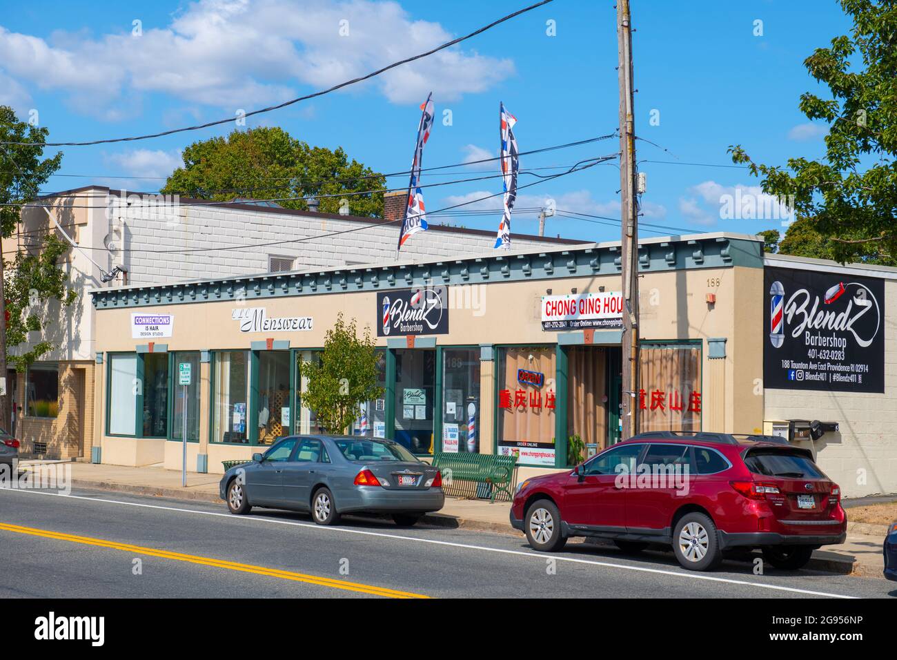 Historic buildings on 188 Taunton Avenue in downtown East Providence