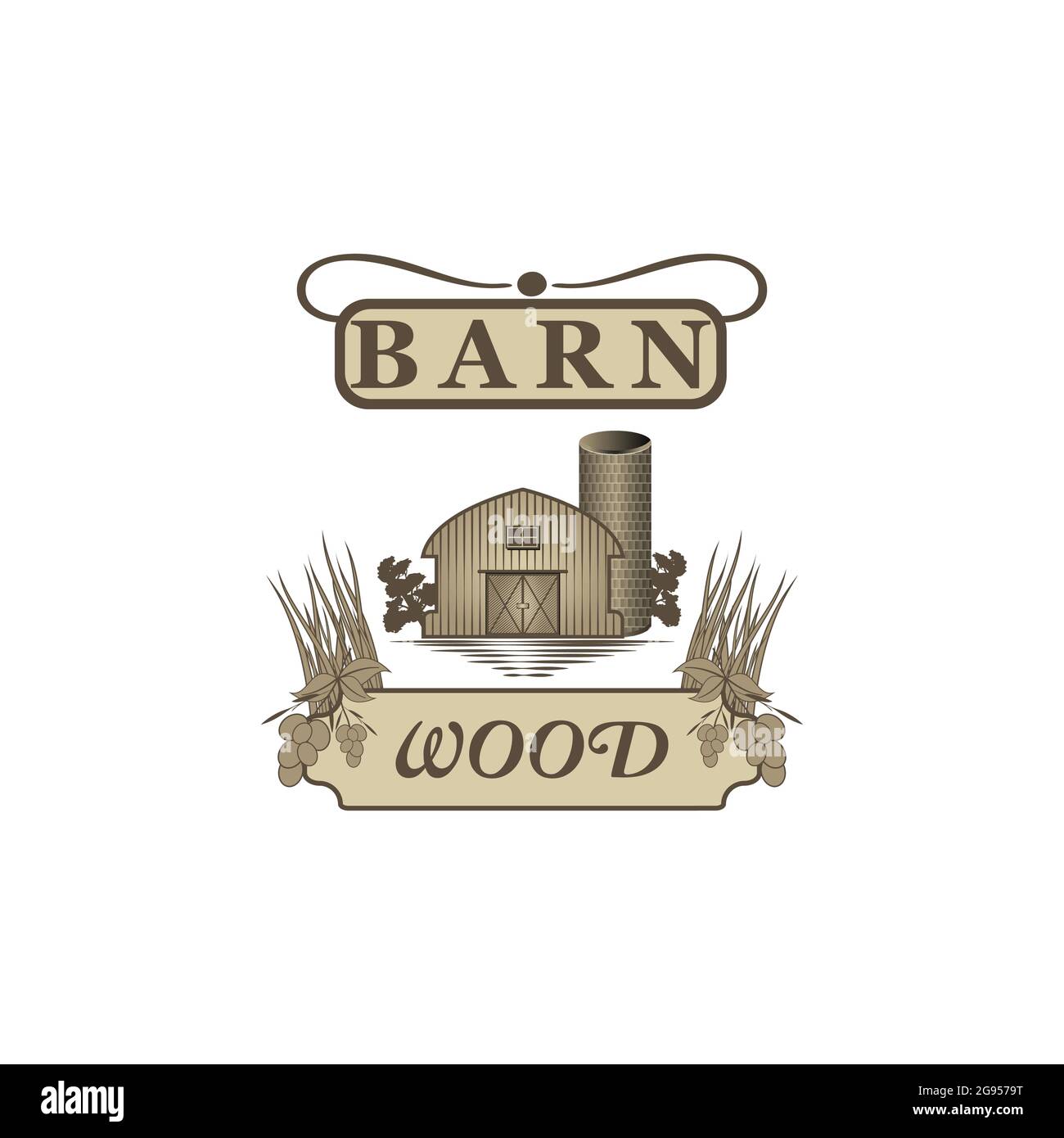 Farms house logo vector illustration template design Stock Vector