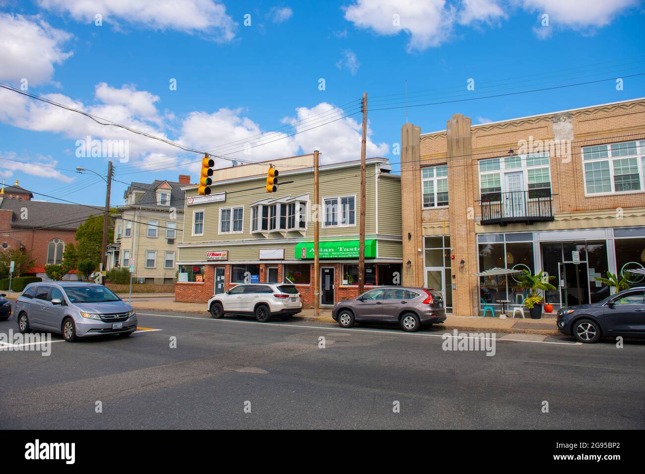 Historic buildings on 126 Taunton Avenue in downtown East Providence
