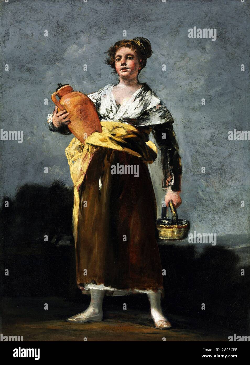 Goya. The Water Carrier ("La Aguadora") by Francisco José de Goya y Lucientes (1746-1828), oil on canvas, c. 1800-1812 Stock Photo