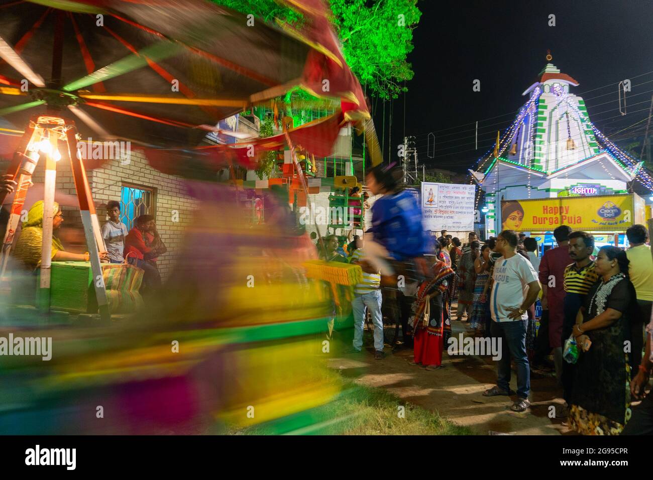 HOWRAH,WEST BENGAL,INDIA APRIL 15TH, 2018 Children are riding on