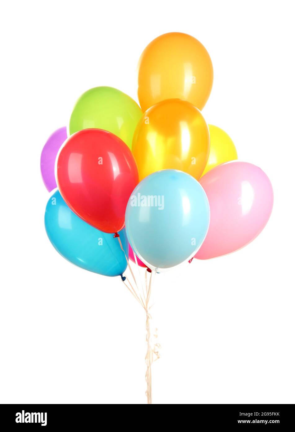 colorful balloons isolated on white Stock Photo - Alamy