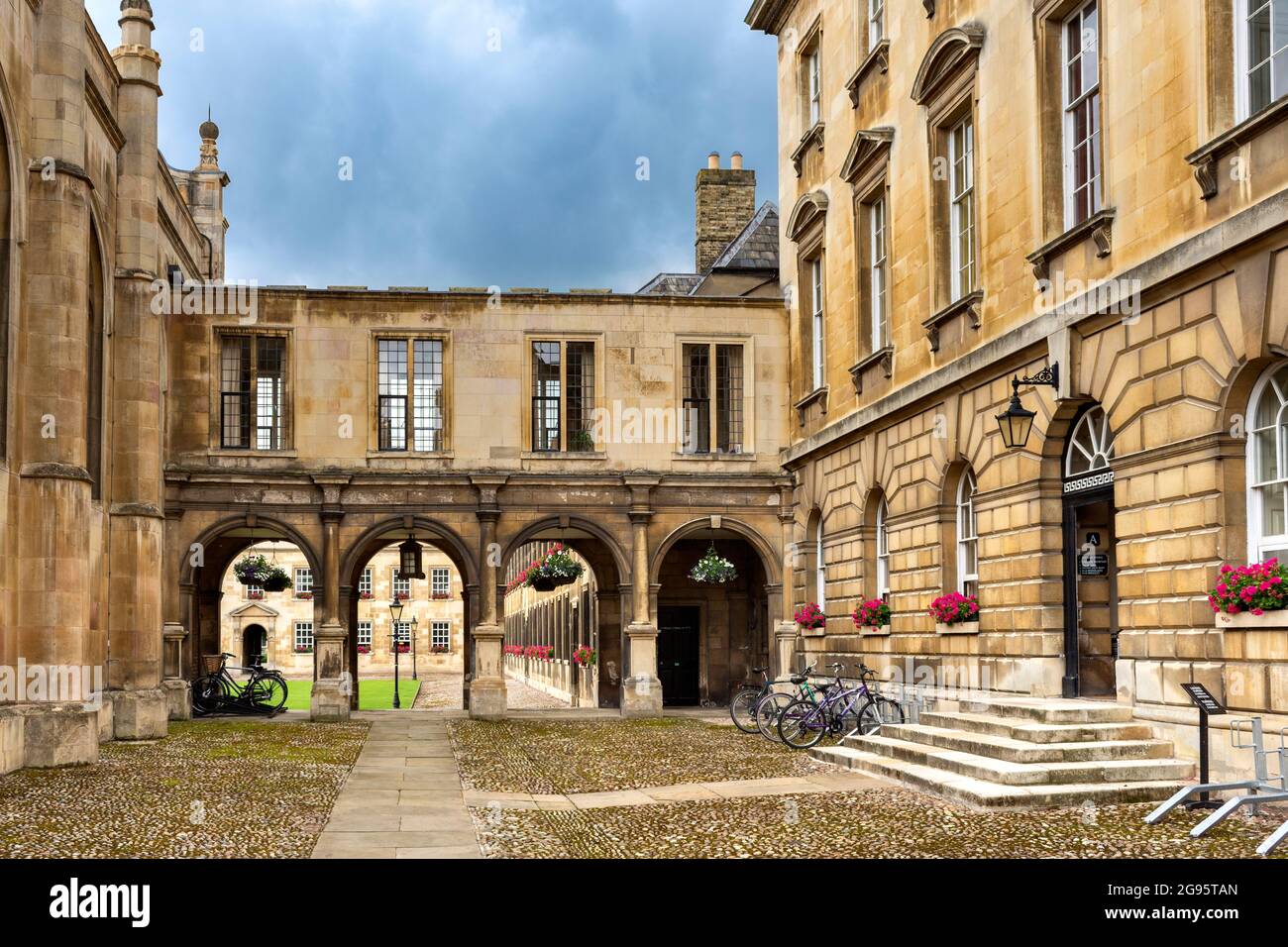 CAMBRIDGE ENGLAND TRUMPINGTON STREET PART OF PETERHOUSE COLLEGE Stock