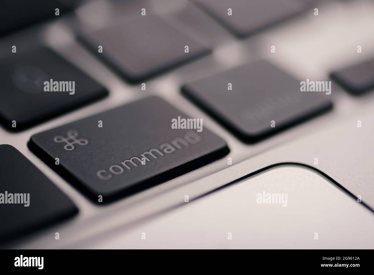 Izmir, Turkey - May 29, 2021: Close up shot of Command button of an apple brand macbook. Stock Photo