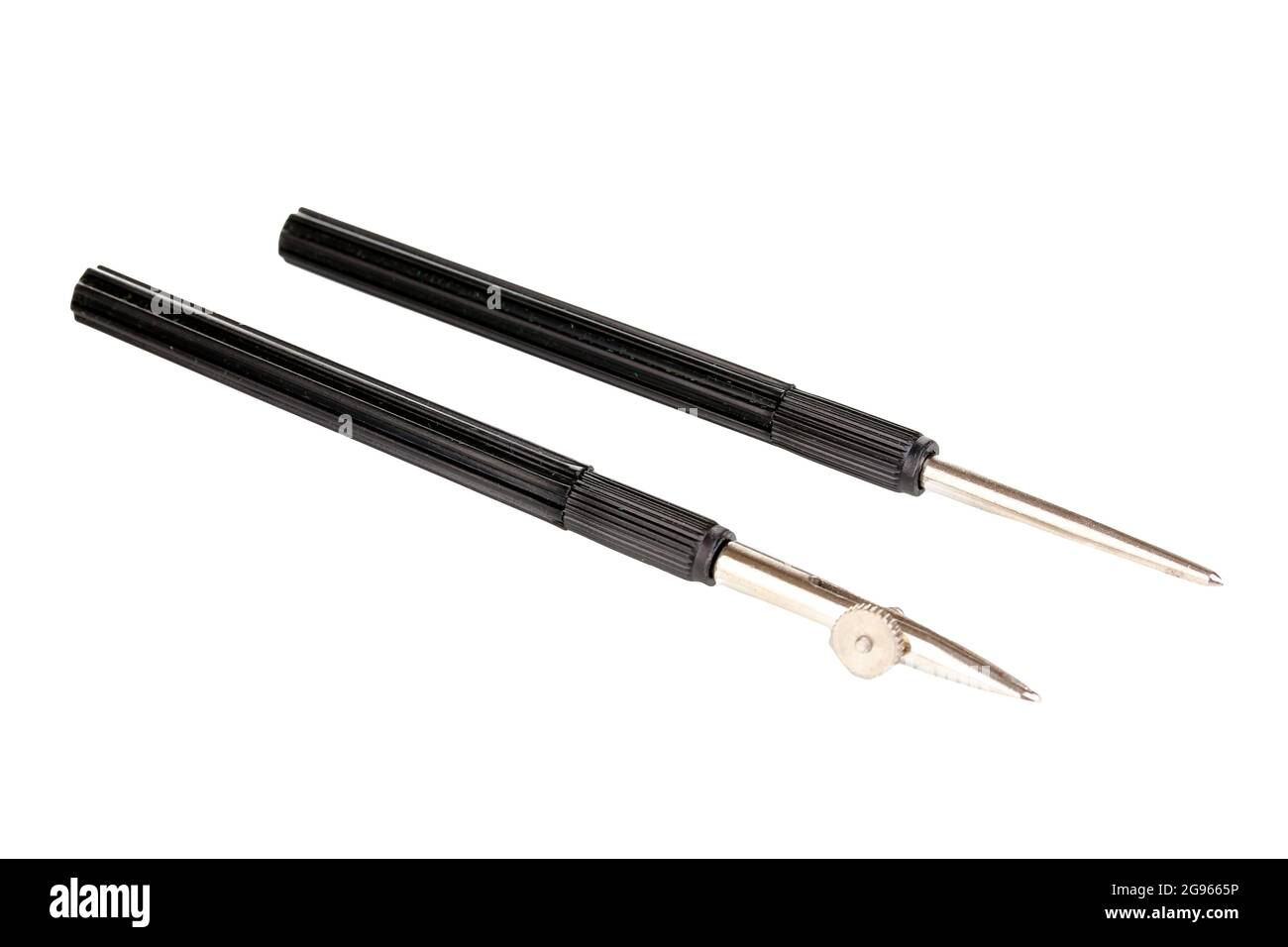 Drafting instrument isolated on white Stock Photo Alamy