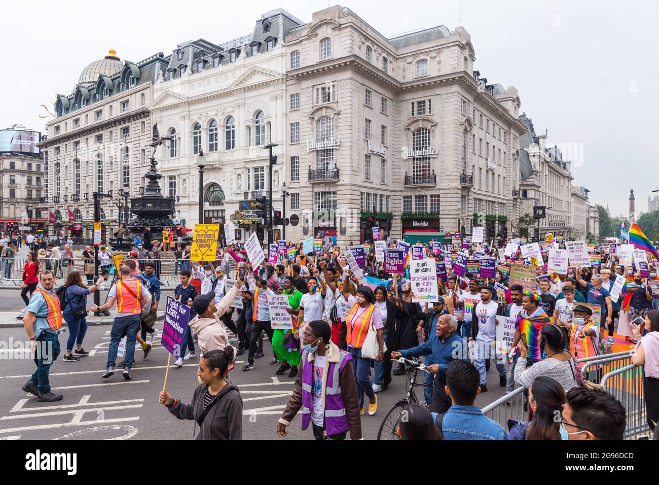 Reclaim pride protest, London, organised by Peter Tatchell Stock Photo