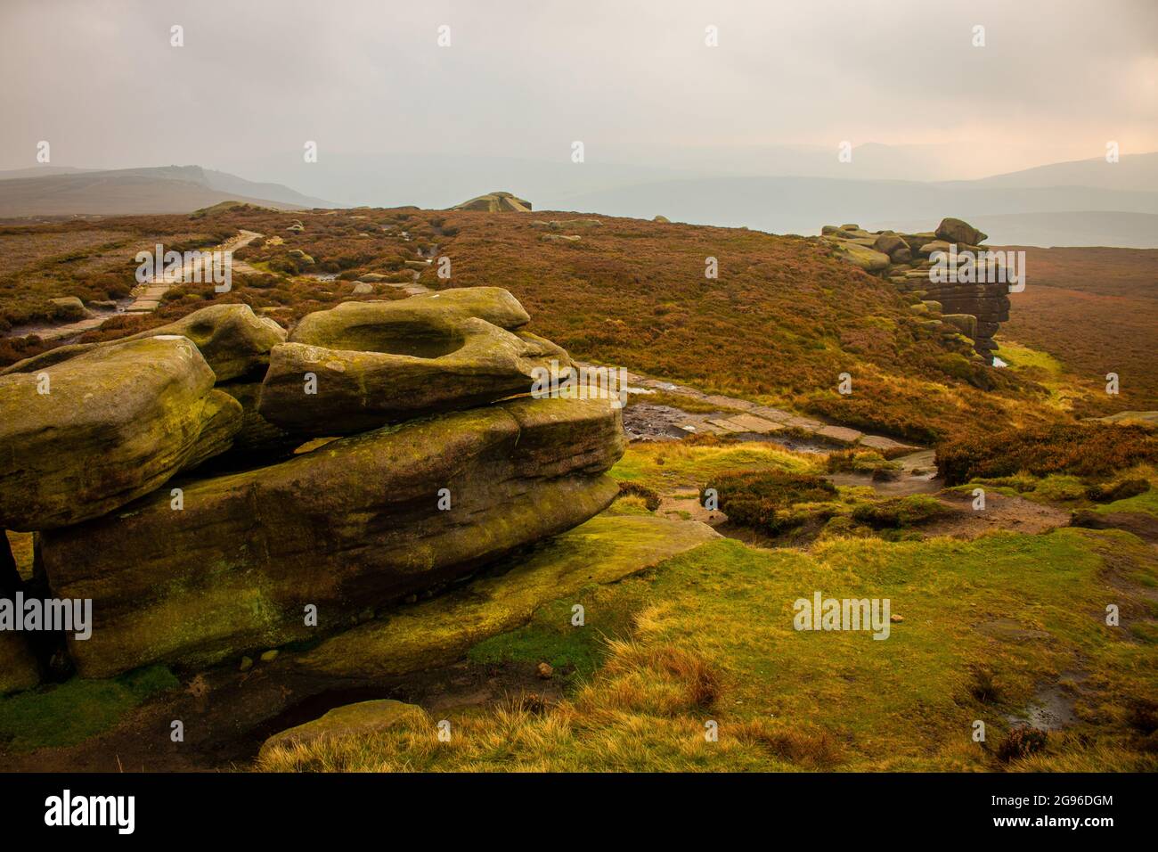 Hiking around the strange rock formations next to Ladybower Reservoir ...