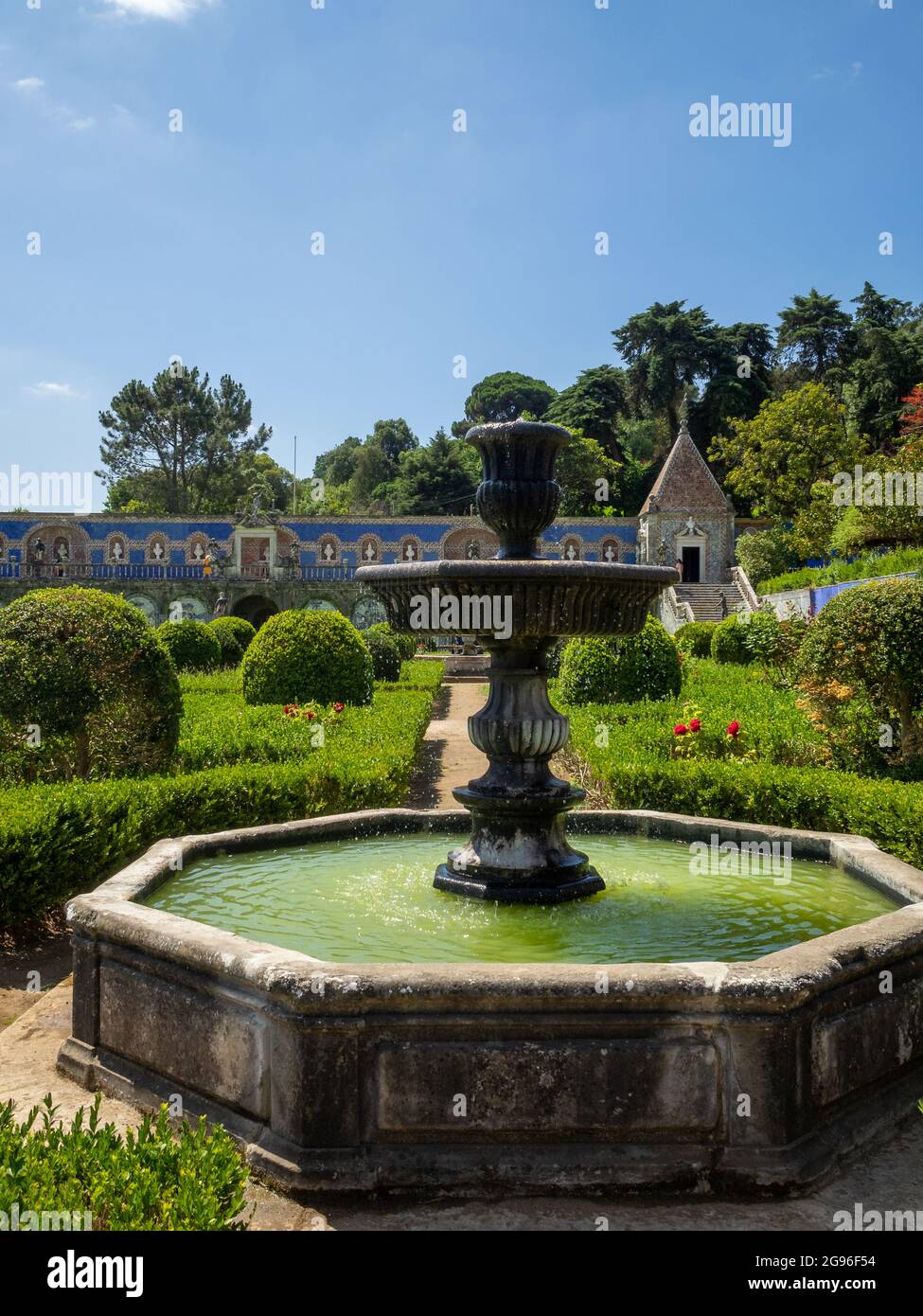 Fronteira Palace garden Stock Photo