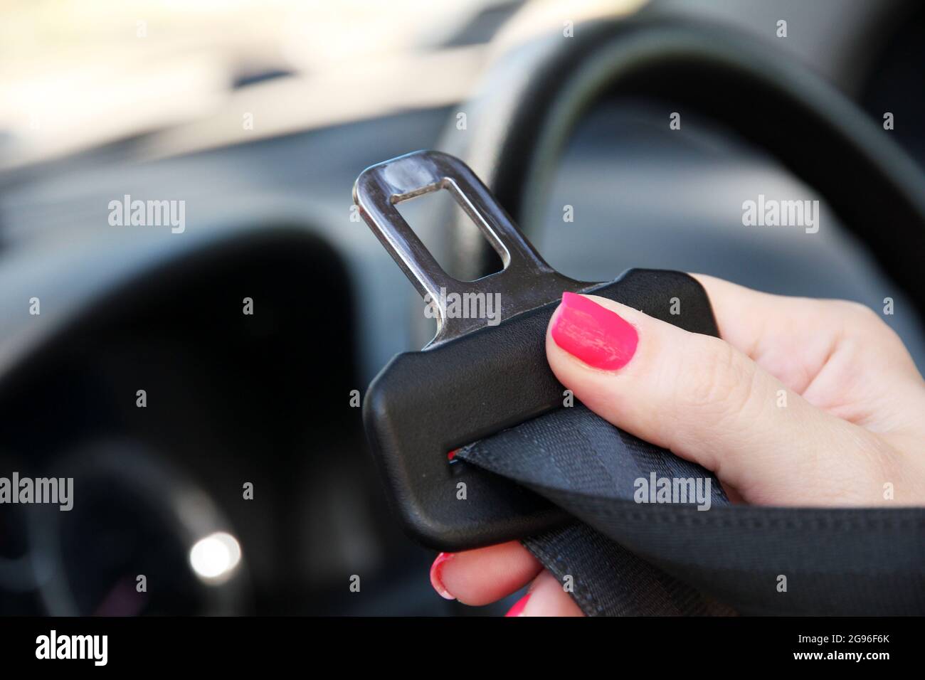 Safety belt in car Stock Photo - Alamy