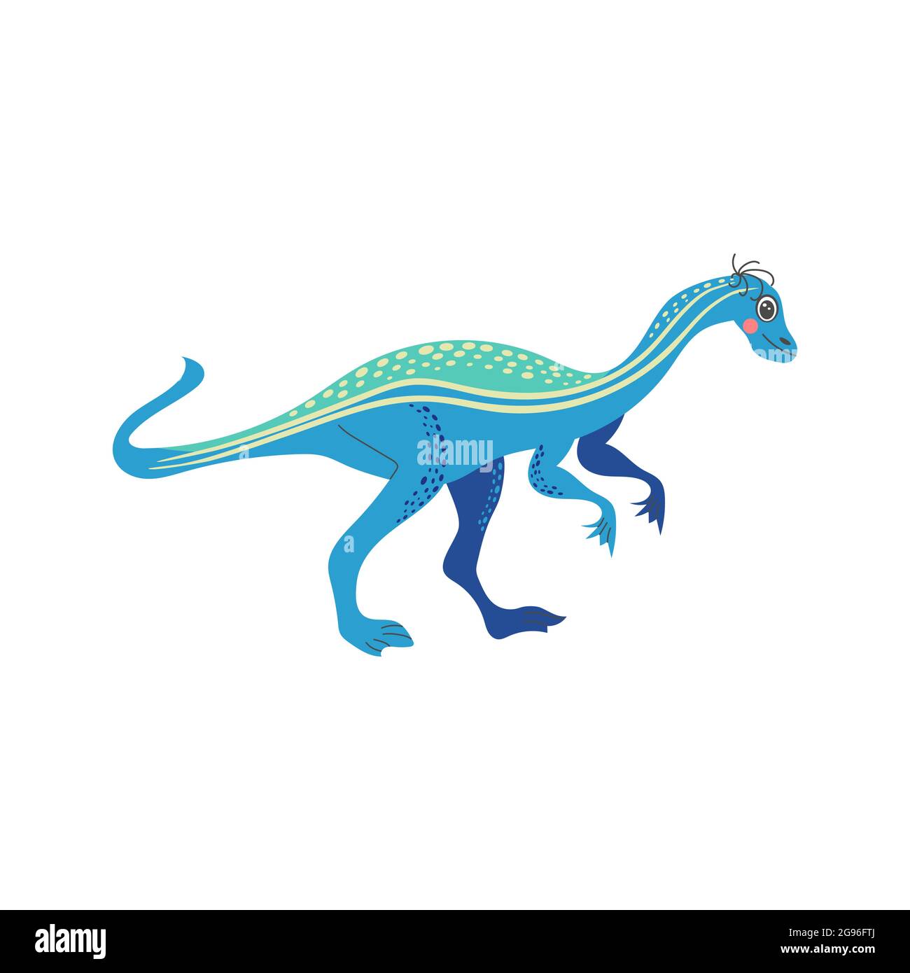 Cute colorful dinosaurs isolated on white background Stock Vector Image ...