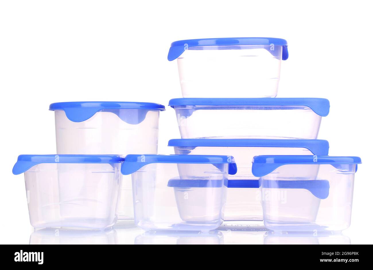 Plastic containers for food isolated on white Stock Photo Alamy